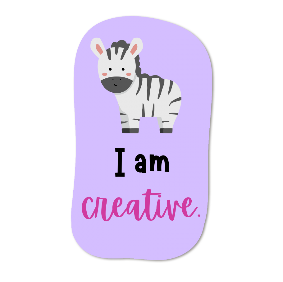 'Illustrated Positivity and Self Belief' Signs - Set of 6