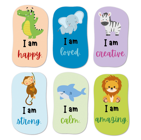 'Illustrated Positivity and Self Belief' Signs - Set of 6