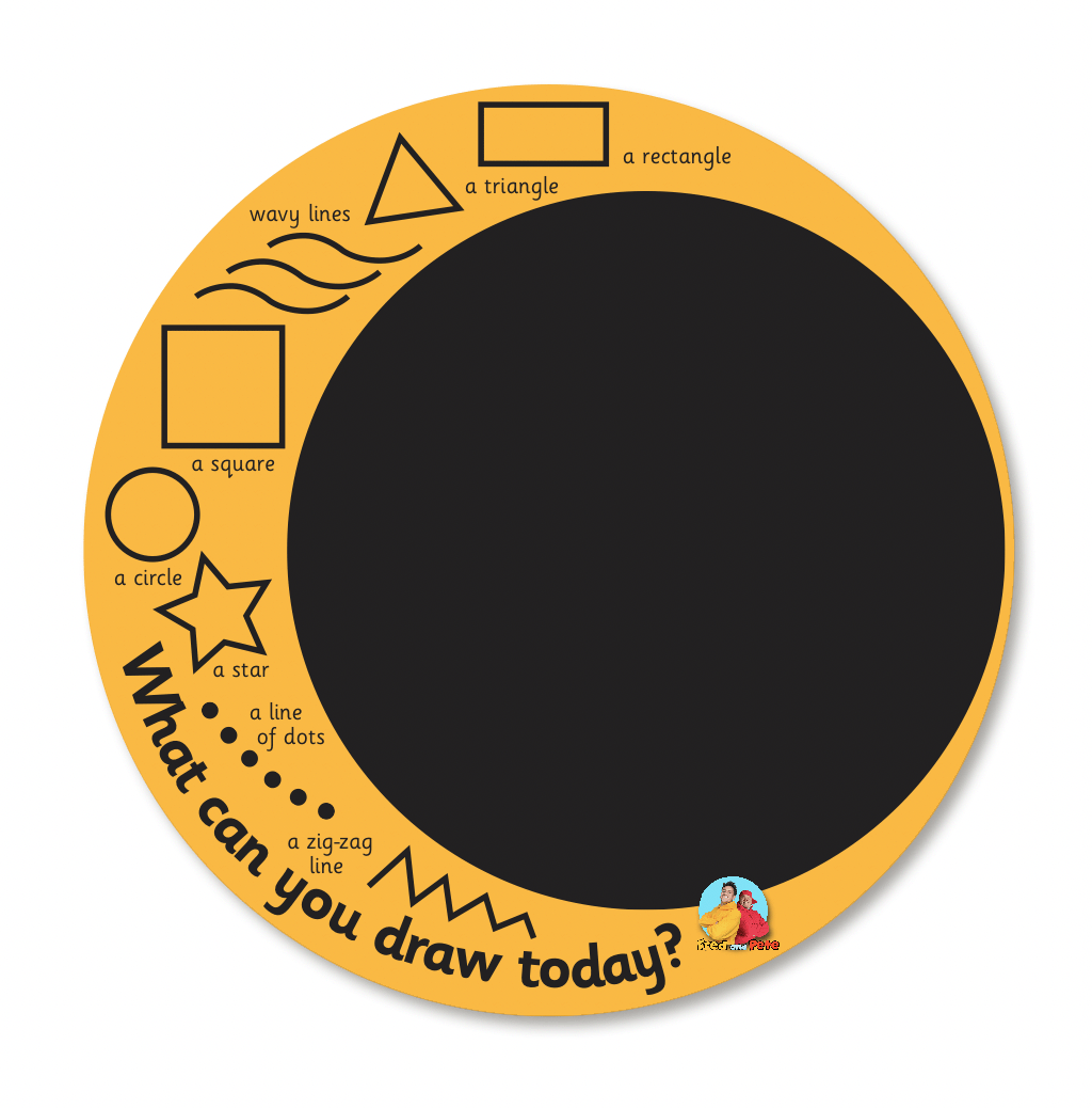 Hey! Let's draw! Fred and Pete's Sunshine Yellow Playground Chalkboard