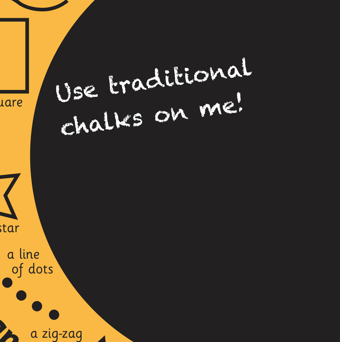 Hey! Let's draw! Fred and Pete's Sunshine Yellow Playground Chalkboard