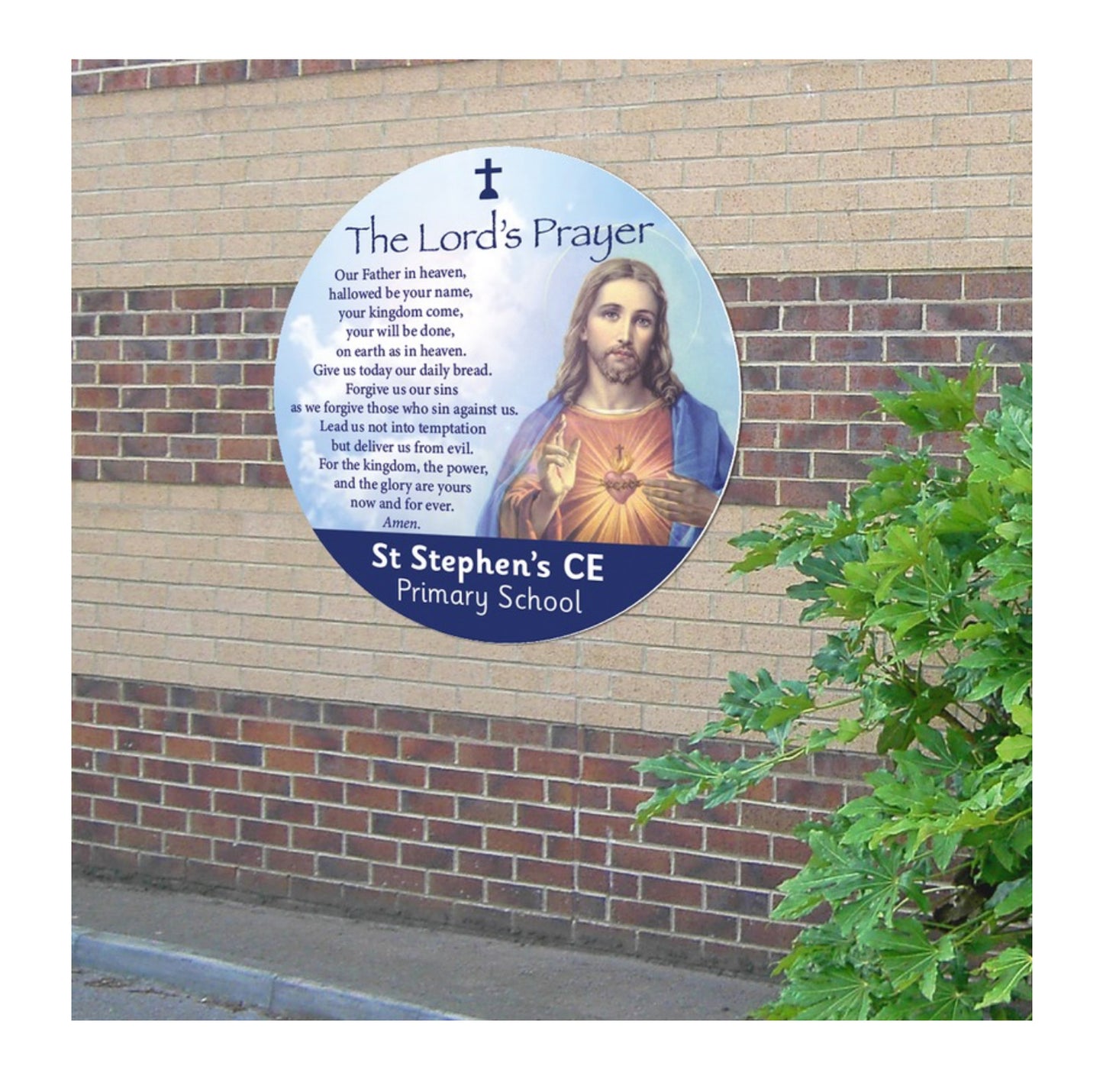 Custom Lord’s Prayer Sign with Inspiring Christian Artwork