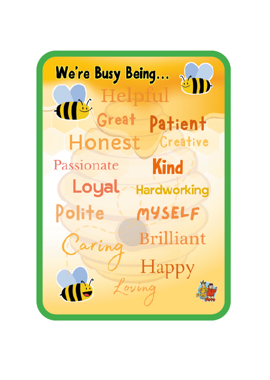 !!NEW!! 'Busy Being...' Our School Values Sign