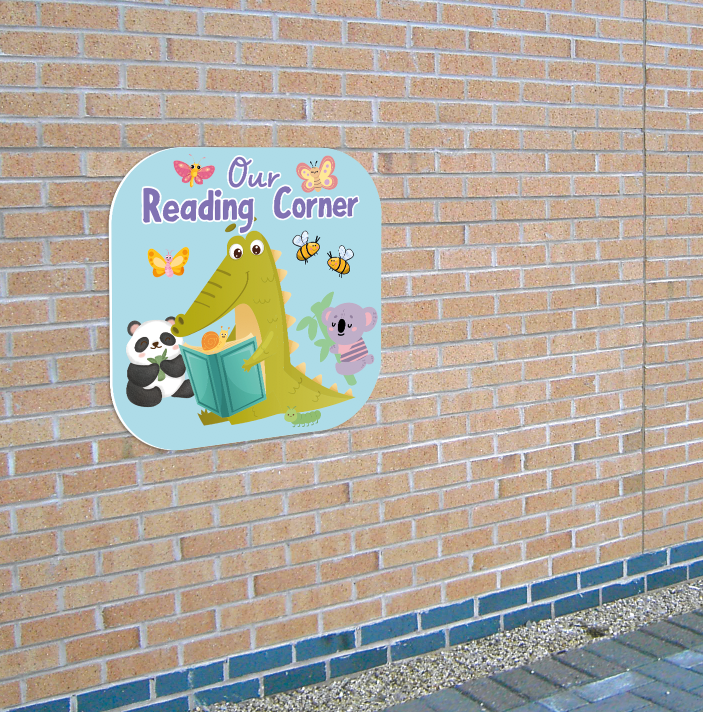Croc and Friends - Our Reading Corner Sign