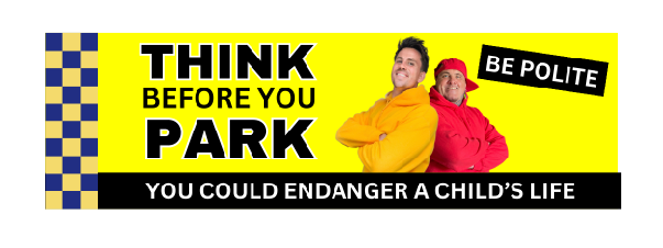 !!NEW!! Think Before You Park - Banner