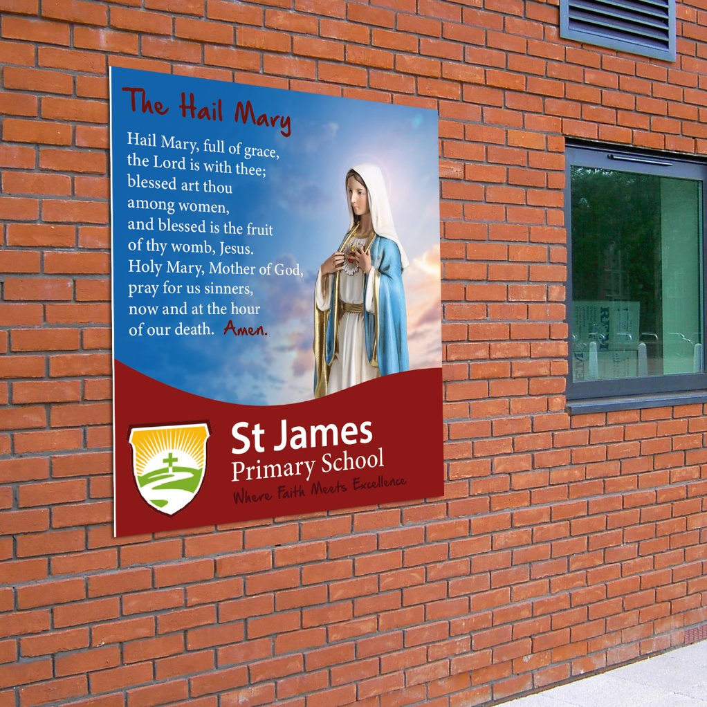 Custom Hail Mary Prayer Sign