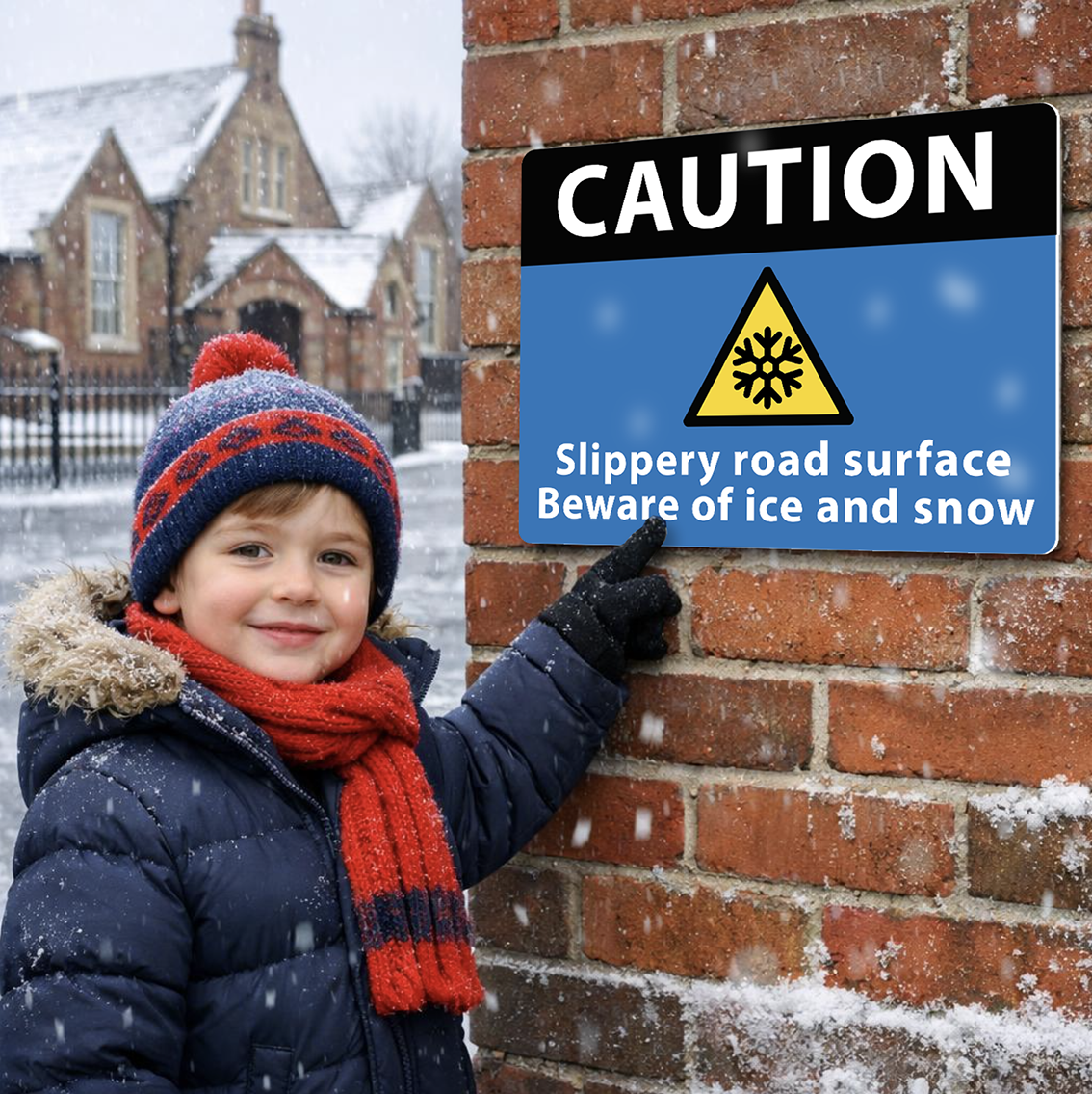 Caution Slippery Surfaces - Safety Sign