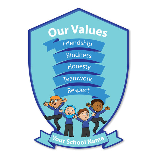 Bespoke Our Values Crest Sign