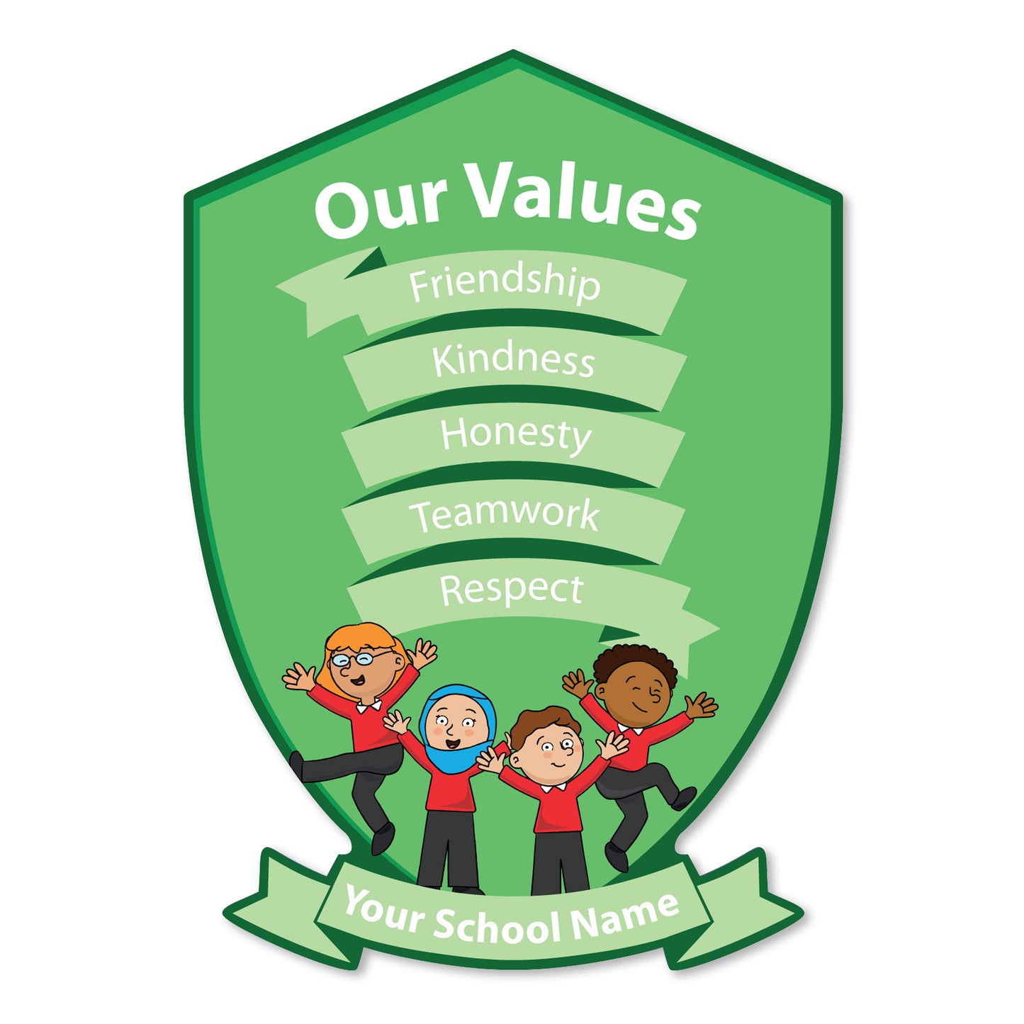 Bespoke Our Values Crest Sign