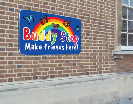 !!NEW!! Buddy Stop Rainbow Sign