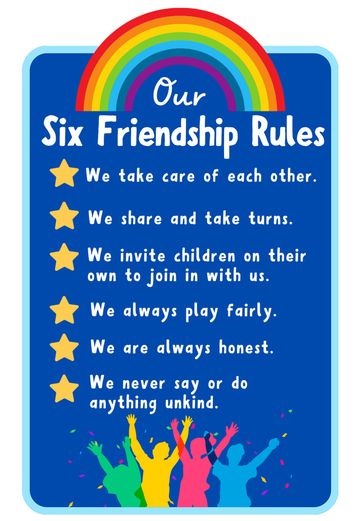 !!NEW!! ‘Our Six Friendship Rules’ Sign – Fred and Pete