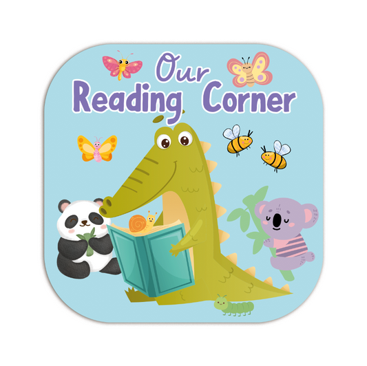 Croc and Friends - Our Reading Corner Sign