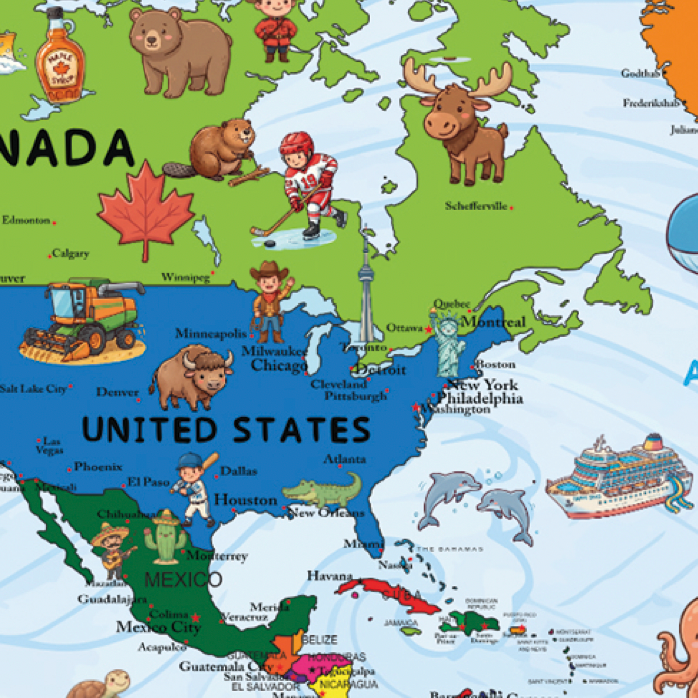 Fred and Pete’s Marvellous Illustrated World Map