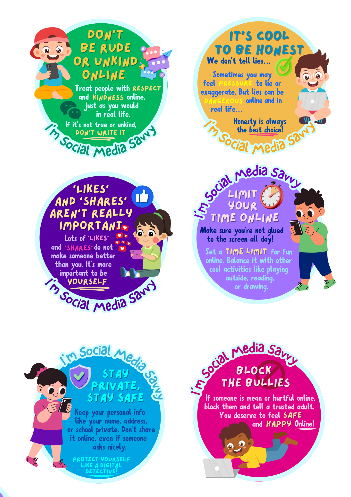 Social Media Savvy - Set of 6