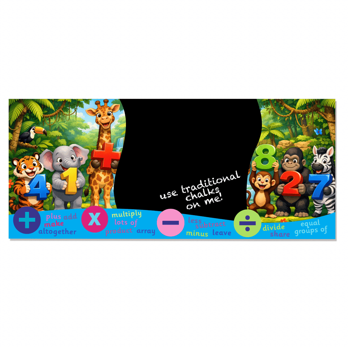 NEW! Jungle Numbers Chalkable – Fred and Pete